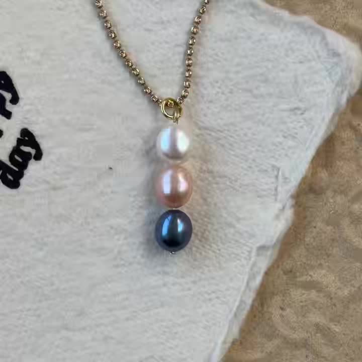 Natural Freshwater Pearls Necklace Pendant, Irregular Shape